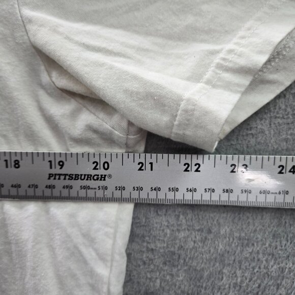 True Religion Men Shirt M White‎ Graphic Skull Tour Short Sleeve Logo Cotton Tee - Picture 3 of 8